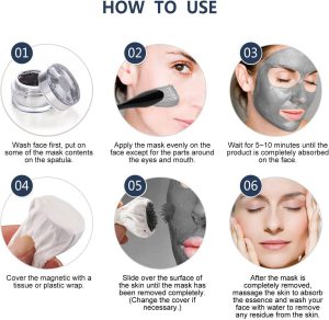 Audala Magnetic Mask Mineral Sea Mud Black Deep Skin C&aleanser Face Mask – Moisture Anti Ageing Cleaning Facial Pore Reducer And Help Clean Acne – Blackhead Mp; Oil Skin Care Cosmia