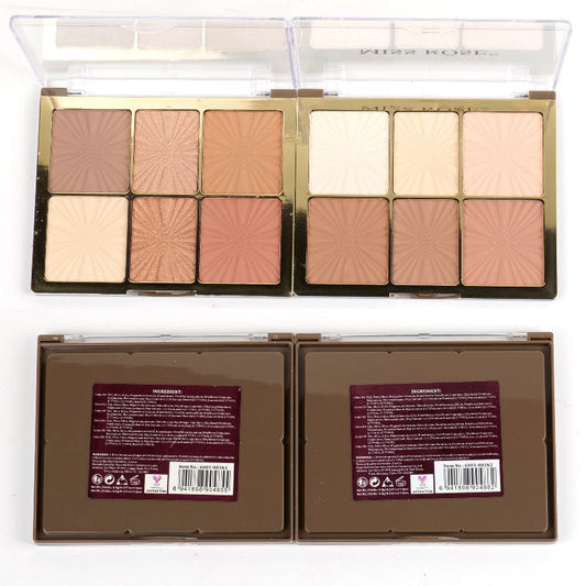 Miss Rose 6 color European Style Arch Face Palette Cosmia