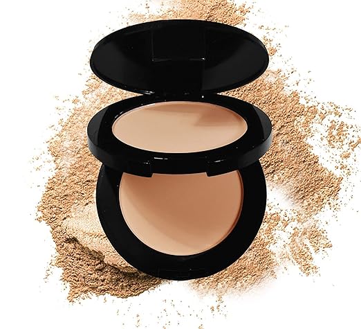 HUDACRUSH Beauty 2 In 1 Pressed Matte & Shimmer Waterproof Compact Powder With Mirror For Girl's And Women's, All, Brown, 20 G Cosmia