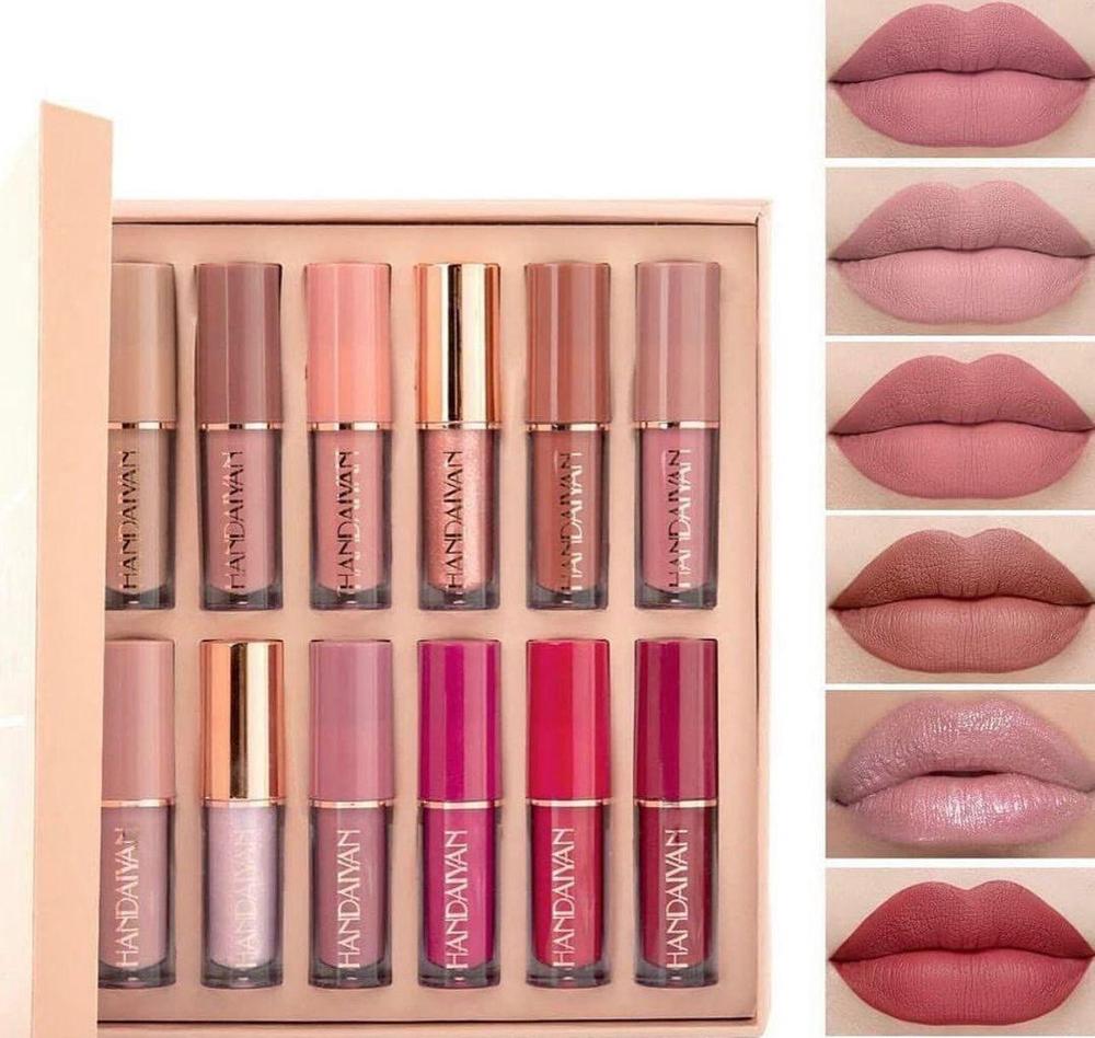 Velvet Matte Lip Gloss, Pack of 12 Cosmia