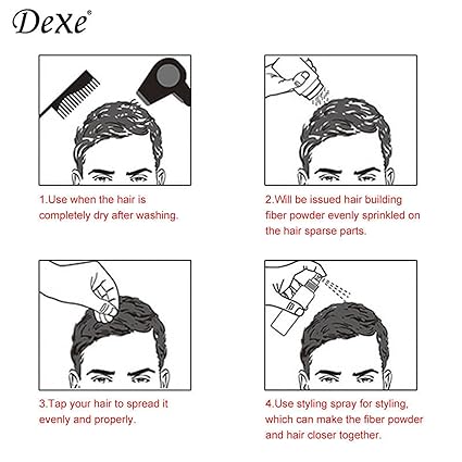 Black Hair Dexe Hair Building Fibers 22g Cosmia