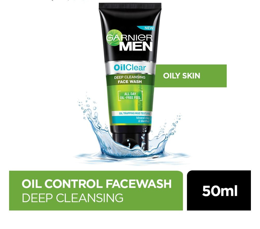 Garnier Men Oil Clear Deep Cleansing Face Wash 100ml Garnier