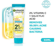 Garnier Fast Clear Facewash For Acne Prone Skin, 50ml Garnier